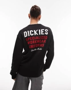 Dickies Uniform Logo Back Print Sweatshirt In Black For Unisex -Dickies Sales Store 207973669 3