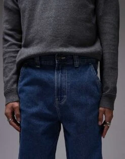 Dickies Stevensville Loose Fit Carpenter Denim Jeans In Classic Blue For Men -Dickies Sales Store 207973685 5