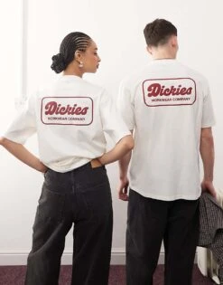 Dickies Lewistown Back Print Logo T-shirt In Off White For Unisex