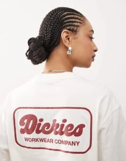 Dickies Lewistown Back Print Logo T-shirt In Off White For Unisex -Dickies Sales Store 207973697 3