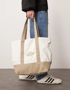 Dickies Logo Canvas Tote Bag In Off White For Men -Dickies Sales Store 208016772 1 offwhite 1