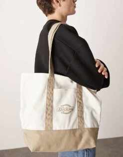 Dickies Logo Canvas Tote Bag In Off White For Men -Dickies Sales Store 208016772 3