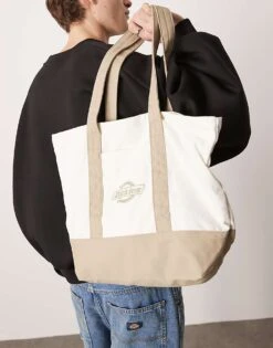 Dickies Logo Canvas Tote Bag In Off White For Men -Dickies Sales Store 208016772 4