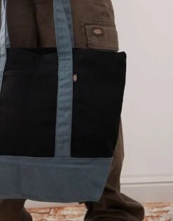 Dickies Logo Canvas Tote Bag In Black And Mid Blue For Men -Dickies Sales Store 208016806 4
