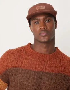 Dickies River Ranch Canvas Cap In Cappuccino Brown For Men