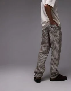 Dickies Garyville Regular Fit Hickory Stripe Trousers In Cappuccino Brown For Men -Dickies Sales Store 208017030 4