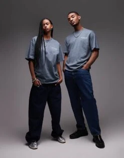 Dickies Oatfield Graphic Back Print T-shirt In Mid Blue For Unisex -Dickies Sales Store 208017062 3