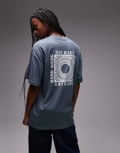 Dickies Oatfield Graphic Back Print T-shirt In Mid Blue For Unisex -Dickies Sales Store 208017062 4