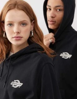 Dickies Wood Logo Back Print Hoodie In Black For Unisex -Dickies Sales Store 208017106 4